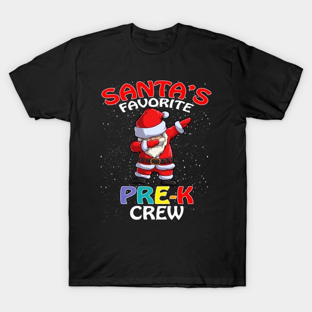 Santas Favorite Pre K Crew Teachers Christmas Matc T-Shirt by intelus